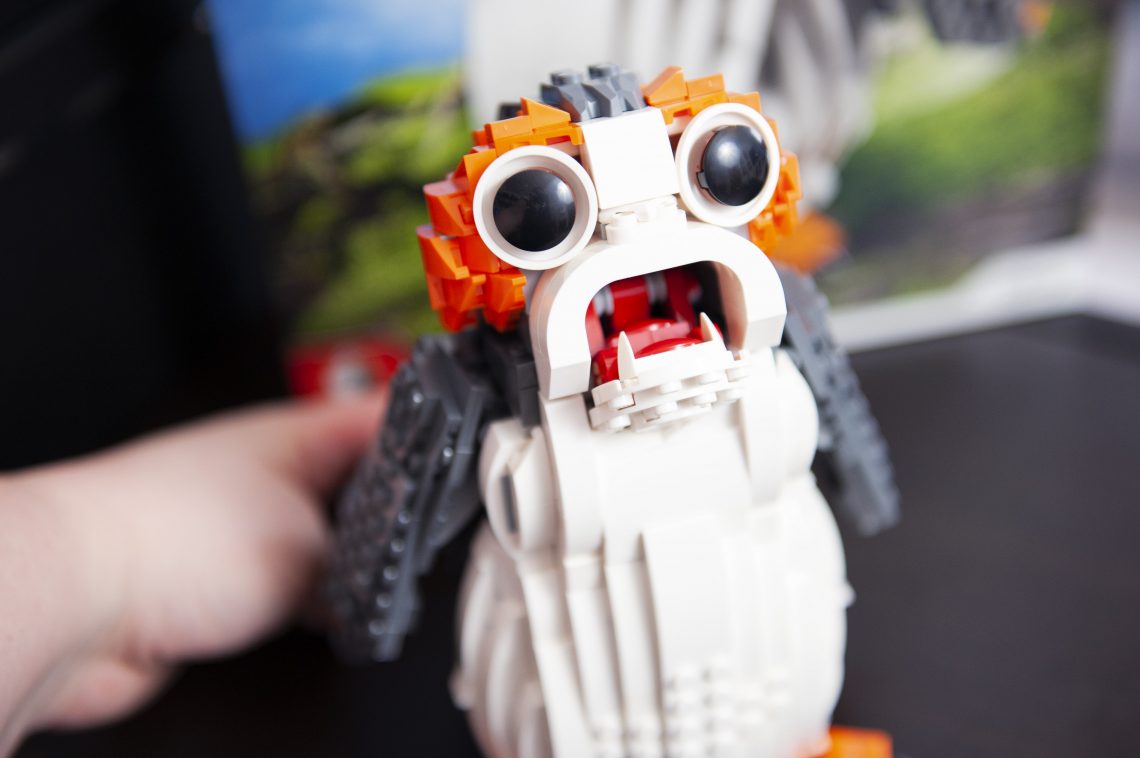 blog geek revue de set Lego Star Wars Porg 75230 méchanisme bouche ouverte