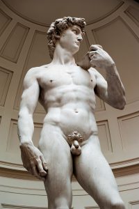 Michelangelos David in der Galleria dell'Accademia in Florenz