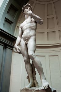 Michelangelos David in der Galleria dell'Accademia in Florenz