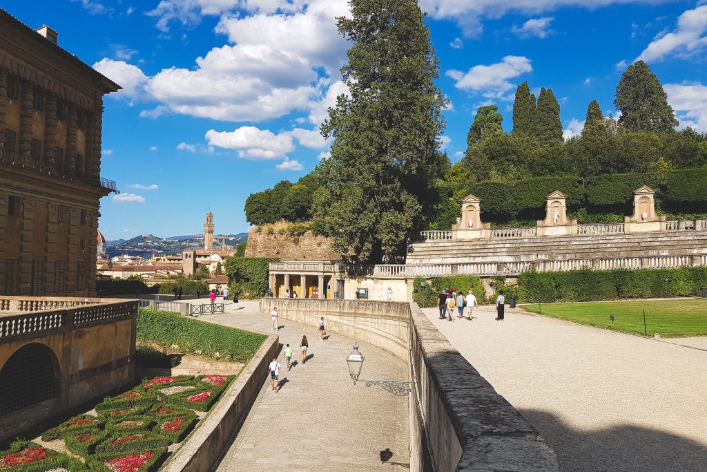 Der Boboli-Gärten hinter dem Palazzo Pitti in Florenz