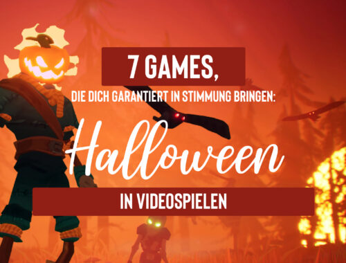 Titelbild mit Promobild vom Videospiel Pumpkin Jack, mit Schriftzug "7 Games, die dich garantiert in Stimmung bringen: Halloween in Videospielen"