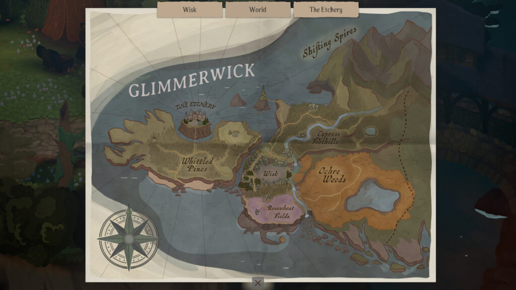 Karte Songs of Glimmerwick.