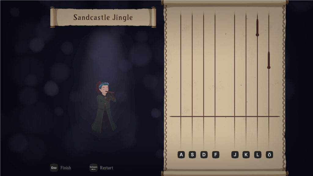 Lieder spielen in Songs of Glimmerwick.